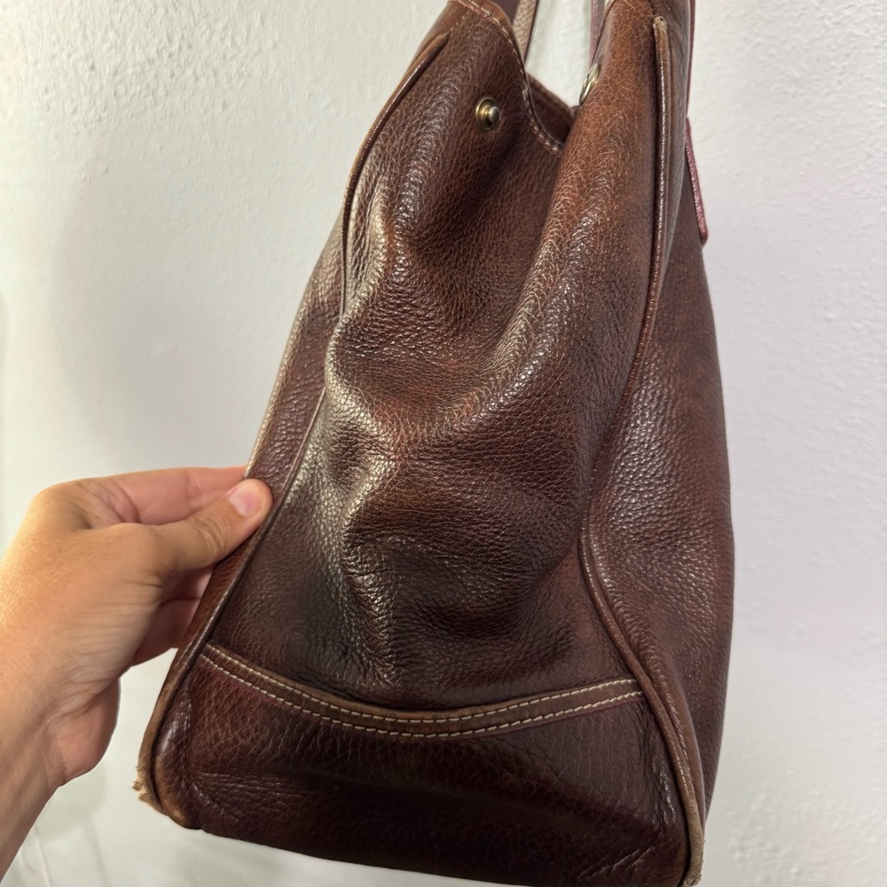 Dooney & Bourke vintage Brown Leather Tote with Timeless Elegance - Picture 5 of 12